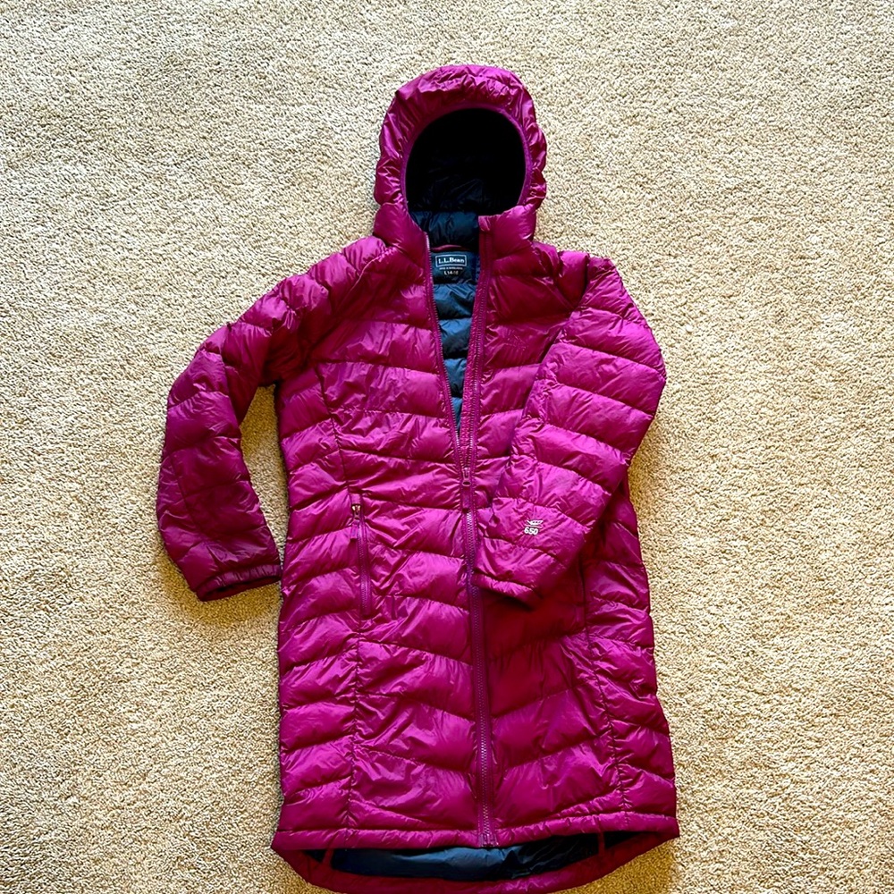 L.l. Bean down coat, girls size 14/16, fits closer to girls 12-14z